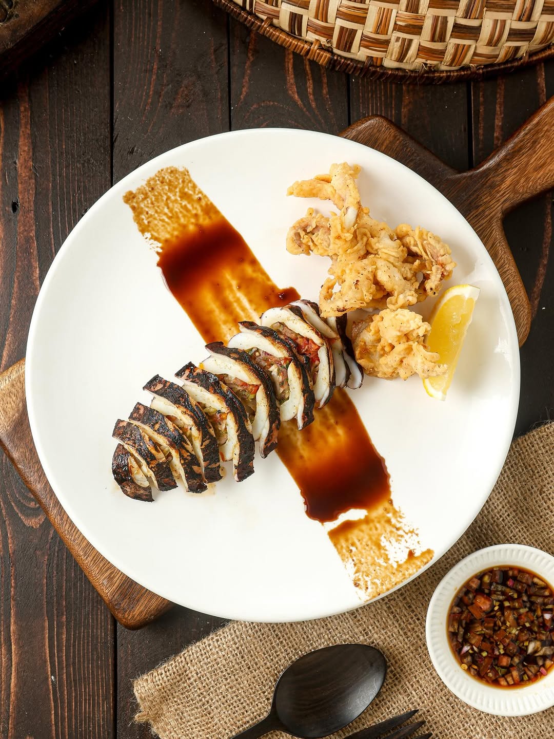 Grilled Stuffed Squid — signature ALAMAT dish